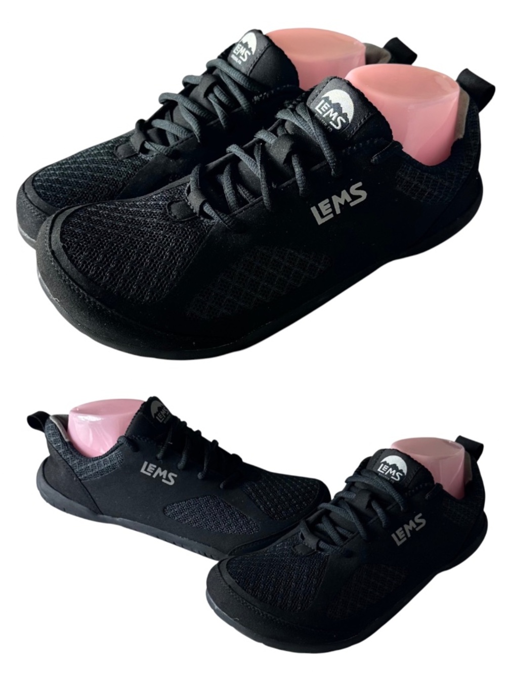 Lems Primal 2 Shoe Sneakers Mens 8 Womens 9.5 Black Barefoot Zero Drop Running